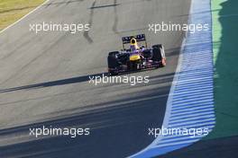 Mark Webber (AUS) Red Bull Racing RB9. 05.02.2013. Formula One Testing, Day One, Jerez, Spain.