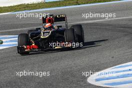 Romain Grosjean (FRA) Lotus F1 E21. 05.02.2013. Formula One Testing, Day One, Jerez, Spain.