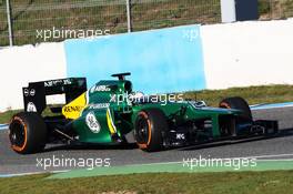 Giedo van der Garde (NLD) Caterham CT03. 05.02.2013. Formula One Testing, Day One, Jerez, Spain.