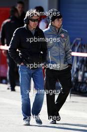 Sergio Perez (MEX) McLaren with Adrian Fernandez (MEX). 05.02.2013. Formula One Testing, Day One, Jerez, Spain.