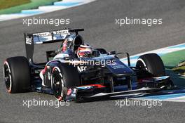 Nico Hulkenberg (GER) Sauber C32. 05.02.2013. Formula One Testing, Day One, Jerez, Spain.