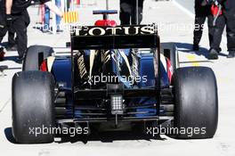 Romain Grosjean (FRA) Lotus F1 E21 rear diffuser. 05.02.2013. Formula One Testing, Day One, Jerez, Spain.