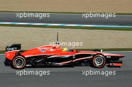 Luiz Razia (BRA) Marussia F1 Team MR02. 06.02.2013. Formula One Testing, Day Two, Jerez, Spain.