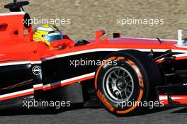 Luiz Razia (BRA) Marussia F1 Team MR02. 06.02.2013. Formula One Testing, Day Two, Jerez, Spain.