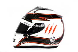 The helmet of Max Chilton (GBR) Marussia F1 Team. 06.02.2013. Formula One Testing, Day Two, Jerez, Spain.