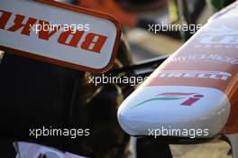 Sahara Force India F1 VJM06 nosecone. 06.02.2013. Formula One Testing, Day Two, Jerez, Spain.