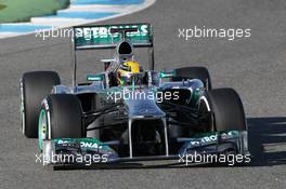 Lewis Hamilton (GBR) Mercedes AMG F1 W04. 06.02.2013. Formula One Testing, Day Two, Jerez, Spain.