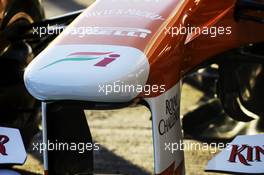 Sahara Force India F1 VJM06 nosecone. 06.02.2013. Formula One Testing, Day Two, Jerez, Spain.