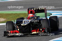 Romain Grosjean (FRA) Lotus F1 E21. 06.02.2013. Formula One Testing, Day Two, Jerez, Spain.