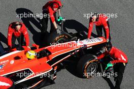 Luiz Razia (BRA) Marussia F1 Team MR02. 06.02.2013. Formula One Testing, Day Two, Jerez, Spain.