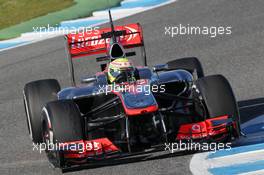 Sergio Perez (MEX) McLaren MP4-28. 06.02.2013. Formula One Testing, Day Two, Jerez, Spain.