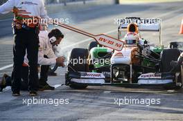 Paul di Resta (GBR) Sahara Force India VJM06 in the pits. 06.02.2013. Formula One Testing, Day Two, Jerez, Spain.