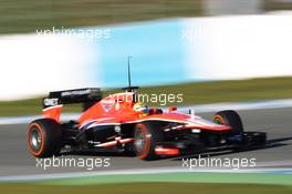 Luiz Razia (BRA) Marussia F1 Team MR02. 06.02.2013. Formula One Testing, Day Two, Jerez, Spain.