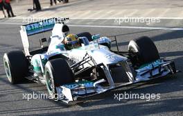 Lewis Hamilton (GBR) Mercedes AMG F1 W04. 06.02.2013. Formula One Testing, Day Two, Jerez, Spain.