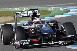 Nico Hulkenberg (GER) Sauber C32. 06.02.2013. Formula One Testing, Day Two, Jerez, Spain.