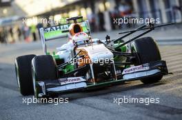 Paul di Resta (GBR) Sahara Force India VJM06 with sensor equipment and flow-vis paint. 06.02.2013. Formula One Testing, Day Two, Jerez, Spain.