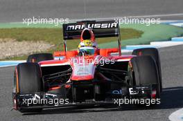 Luiz Razia (BRA) Marussia F1 Team MR02. 06.02.2013. Formula One Testing, Day Two, Jerez, Spain.