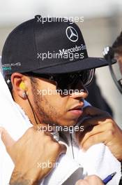 Lewis Hamilton (GBR) Mercedes AMG F1 on the grid. 13.10.2013. Formula 1 World Championship, Rd 15, Japanese Grand Prix, Suzuka, Japan, Race Day.