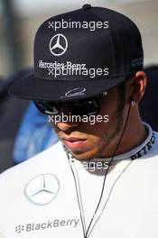 Lewis Hamilton (GBR) Mercedes AMG F1 on the grid. 13.10.2013. Formula 1 World Championship, Rd 15, Japanese Grand Prix, Suzuka, Japan, Race Day.