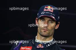 Mark Webber (AUS) Red Bull Racing in the FIA Press Conference. 13.10.2013. Formula 1 World Championship, Rd 15, Japanese Grand Prix, Suzuka, Japan, Race Day.
