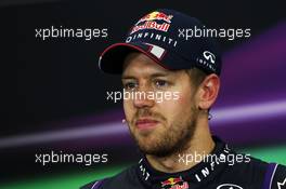 Race winner Sebastian Vettel (GER) Red Bull Racing in the FIA Press Conference. 13.10.2013. Formula 1 World Championship, Rd 15, Japanese Grand Prix, Suzuka, Japan, Race Day.