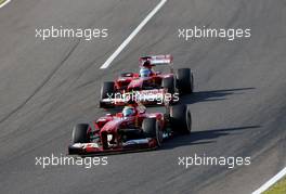 Felipe Massa (BRA), Scuderia Ferrari and Fernando Alonso (ESP), Scuderia Ferrari  13.10.2013. Formula 1 World Championship, Rd 15, Japanese Grand Prix, Suzuka, Japan, Race Day.