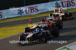 Jean-Eric Vergne (FRA) Scuderia Toro Rosso STR8. 13.10.2013. Formula 1 World Championship, Rd 15, Japanese Grand Prix, Suzuka, Japan, Race Day.
