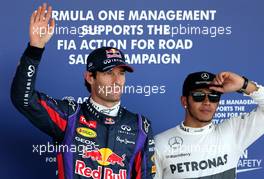 Mark Webber (AUS), Red Bull Racing and Lewis Hamilton (GBR), Mercedes Grand Prix  12.10.2013. Formula 1 World Championship, Rd 15, Japanese Grand Prix, Suzuka, Japan, Qualifying Day.