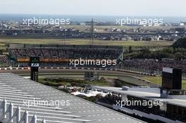 An aerial view of the circuit and surrounding area. 12.10.2013. Formula 1 World Championship, Rd 15, Japanese Grand Prix, Suzuka, Japan, Qualifying Day.