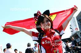 A Ferrari fan. 13.10.2013. Formula 1 World Championship, Rd 15, Japanese Grand Prix, Suzuka, Japan, Race Day.