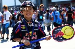 A young Red Bull Racing fan. 13.10.2013. Formula 1 World Championship, Rd 15, Japanese Grand Prix, Suzuka, Japan, Race Day.