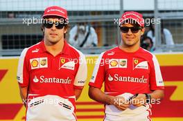 (L to R): Fernando Alonso (ESP) Ferrari with team mate Felipe Massa (BRA) Ferrari. 10.10.2013. Formula 1 World Championship, Rd 15, Japanese Grand Prix, Suzuka, Japan, Preparation Day.