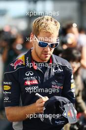 Sebastian Vettel (GER) Red Bull Racing. 10.10.2013. Formula 1 World Championship, Rd 15, Japanese Grand Prix, Suzuka, Japan, Preparation Day.
