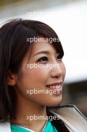 A grid girl. 10.10.2013. Formula 1 World Championship, Rd 15, Japanese Grand Prix, Suzuka, Japan, Preparation Day.