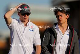Nico Hulkenberg (GER), Sauber F1 Team Formula One team and Esteban Gutierrez (MEX), Sauber F1 Team  04.10.2013. Formula 1 World Championship, Rd 14, Korean Grand Prix, Yeongam, South Korea, Practice Day.