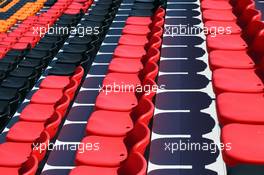 Empty seats in the granstand. 04.10.2013. Formula 1 World Championship, Rd 14, Korean Grand Prix, Yeongam, South Korea, Practice Day.