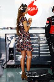 Jessica Michibata (JPN), girlfriend of Jenson Button (GBR) McLaren. 04.10.2013. Formula 1 World Championship, Rd 14, Korean Grand Prix, Yeongam, South Korea, Practice Day.