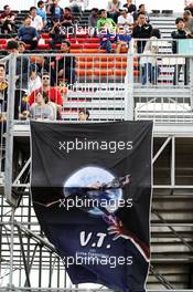 Banner for Sebastian Vettel (GER) Red Bull Racing. 06.10.2013. Formula 1 World Championship, Rd 14, Korean Grand Prix, Yeongam, South Korea, Race Day.