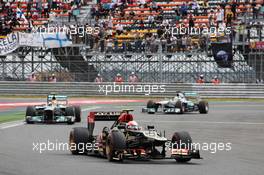 Romain Grosjean (FRA) Lotus F1 E21. 06.10.2013. Formula 1 World Championship, Rd 14, Korean Grand Prix, Yeongam, South Korea, Race Day.