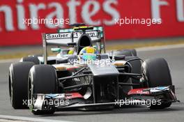 Esteban Gutierrez (MEX) Sauber C32. 06.10.2013. Formula 1 World Championship, Rd 14, Korean Grand Prix, Yeongam, South Korea, Race Day.
