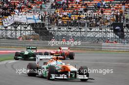Adrian Sutil (GER) Sahara Force India VJM06. 06.10.2013. Formula 1 World Championship, Rd 14, Korean Grand Prix, Yeongam, South Korea, Race Day.