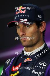 Mark Webber (AUS) Red Bull Racing in the FIA Press Conference. 05.10.2013. Formula 1 World Championship, Rd 14, Korean Grand Prix, Yeongam, South Korea, Qualifying Day.