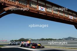 Sebastian Vettel (GER) Red Bull Racing RB9. 05.10.2013. Formula 1 World Championship, Rd 14, Korean Grand Prix, Yeongam, South Korea, Qualifying Day.