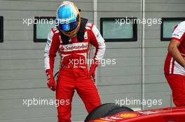Fernando Alonso (ESP) Ferrari F138 in parc ferme. 05.10.2013. Formula 1 World Championship, Rd 14, Korean Grand Prix, Yeongam, South Korea, Qualifying Day.