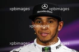 Lewis Hamilton (GBR) Mercedes AMG F1 in the FIA Press Conference. 05.10.2013. Formula 1 World Championship, Rd 14, Korean Grand Prix, Yeongam, South Korea, Qualifying Day.