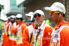 Marshals. 06.10.2013. Formula 1 World Championship, Rd 14, Korean Grand Prix, Yeongam, South Korea, Race Day.