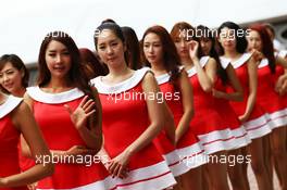 Grid girls. 06.10.2013. Formula 1 World Championship, Rd 14, Korean Grand Prix, Yeongam, South Korea, Race Day.