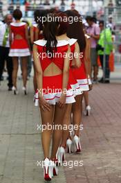 Grid girls. 06.10.2013. Formula 1 World Championship, Rd 14, Korean Grand Prix, Yeongam, South Korea, Race Day.