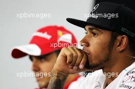 Lewis Hamilton (GBR) Mercedes AMG F1 in the FIA Press Conference. 04.10.2013.  Formula 1 World Championship, Rd 14, Korean Grand Prix, Yeongam, South Korea, Preparation Day.