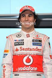 Sergio Perez (MEX) McLaren. 31.01.2013. McLaren MP4-28 Launch, McLaren Technology Centre, Woking, England.